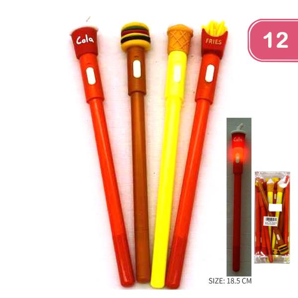 FASHION FOOD LIGHT UP PEN (12 UNITS)