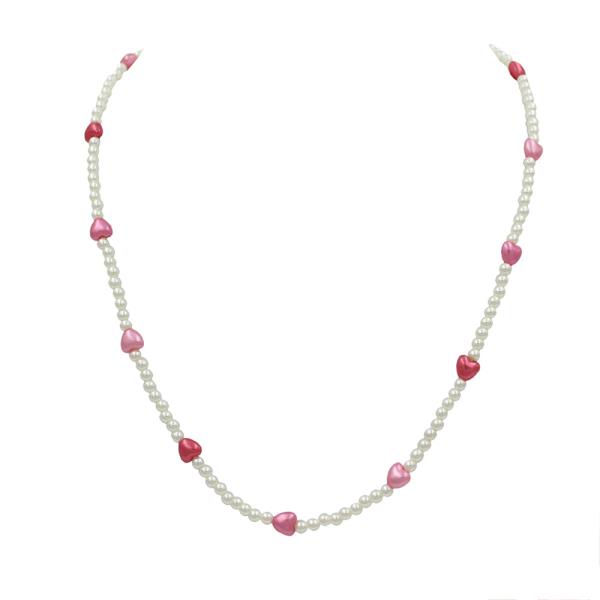 HEART PEARL BEAD NECKLACE
