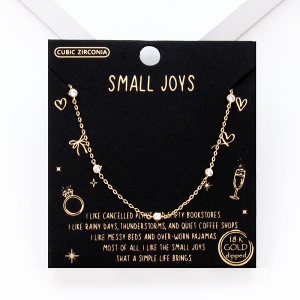 18K GOLD RHODIUM DIPPED SMALL JOYS NECKLACE