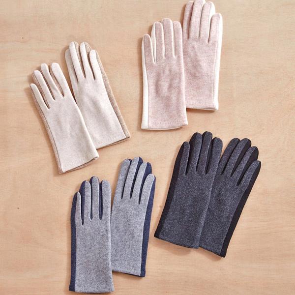 TWO-TONE CHIC PLAIN GLOVES