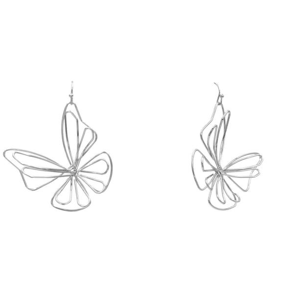 METAL BUTTERFLY DANGLE EARRING