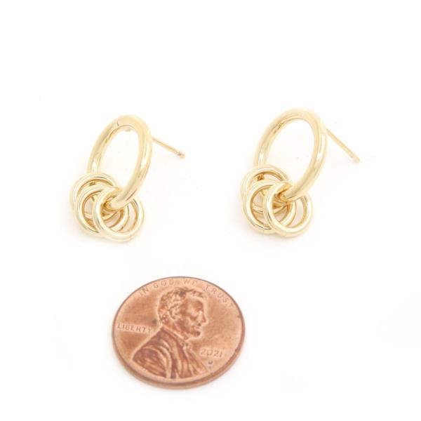 14K GOLD DIPPED HYPOALLERGENIC CIRCLE EARRING