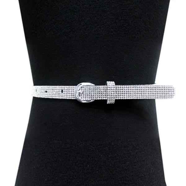 RHINESTONE METAL BUCKLE BELT