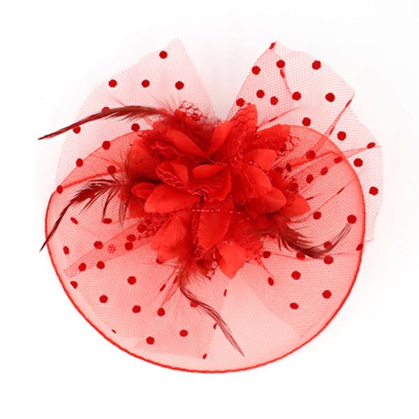 FLOWER DOT FASCINATOR WITH PIN