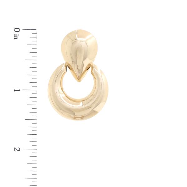 TEARDROP ROUND METAL EARRING