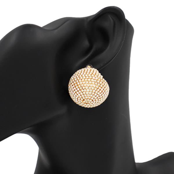 ROUND RHINESTONE EARRING
