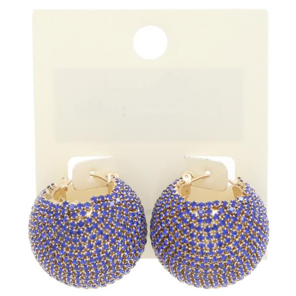 ROUND RHINESTONE EARRING