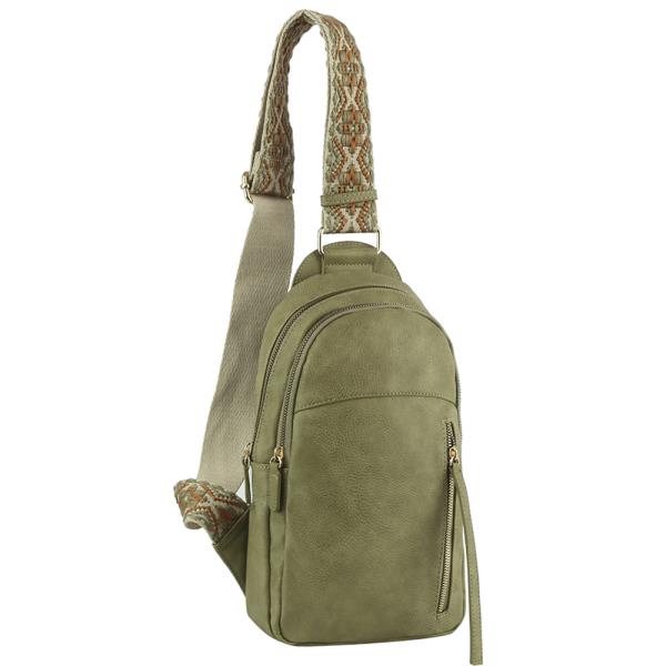 (PRE-ORDER / ONLINE ONLY) Smooth Zipper Guitar Strap Sling Crossbody Bag