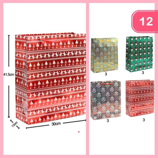 CHRISTMAS BAGS (12 UNITS)