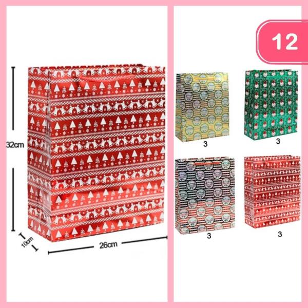 CHRISTMAS GIFT BAG (12 UNITS)