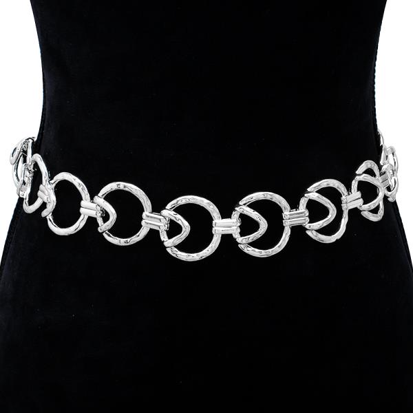 FASHION PATTERN LINK METAL HOOK BELT