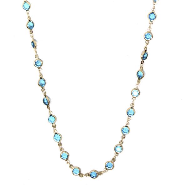 36" CRYSTAL LINKED LONG NECKLACE