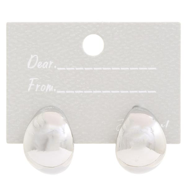ROUND CURVE METAL EARRING