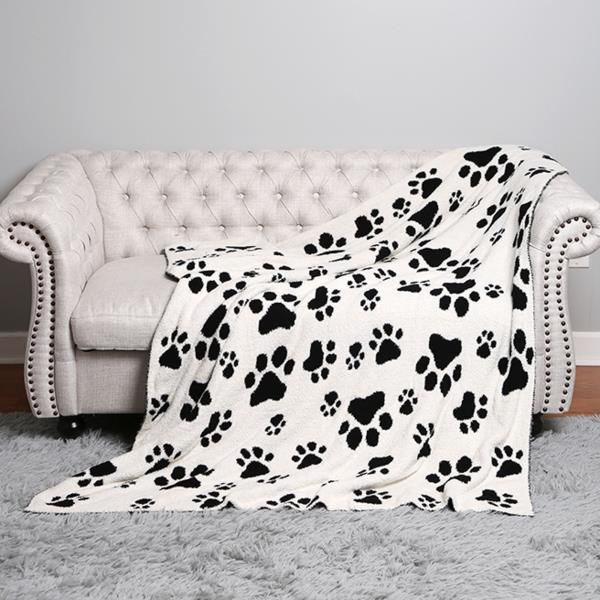 PAW PRINT THROW BLANKET