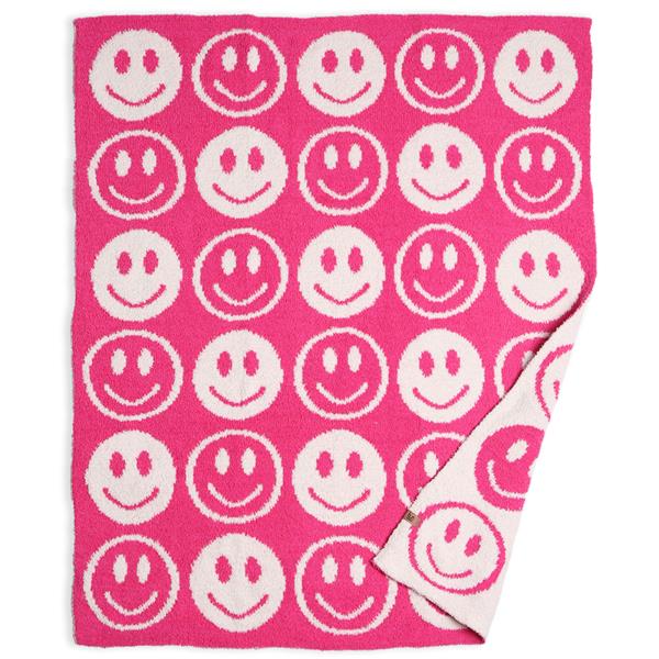 CHILDREN SMALL HAPPY FACE THROW BLANKET