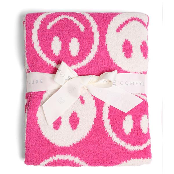 CHILDREN SMALL HAPPY FACE THROW BLANKET