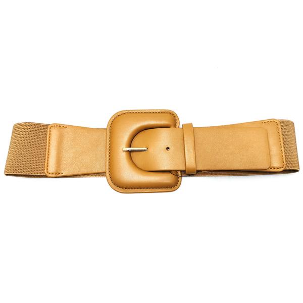 ROUNDED SQUARE BUCKLE ELASTIC BELT