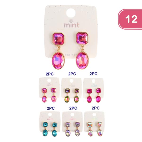 FASHION RHINESTONE EARRING (12 UNITS)