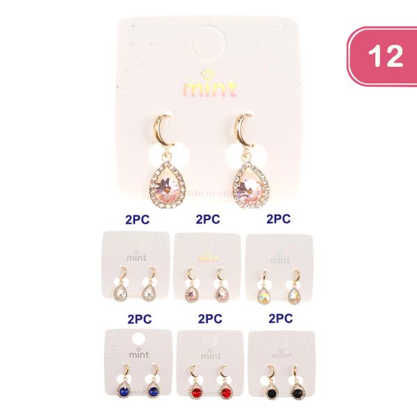FASHION RHINESTONE EARRING (12 UNITS)