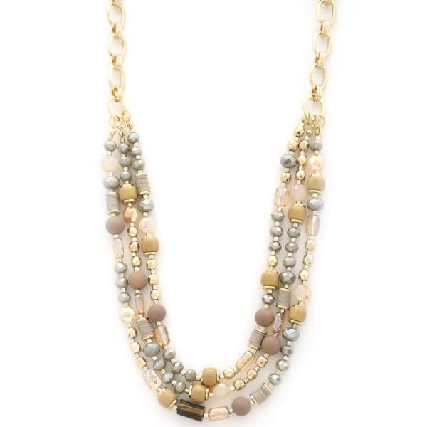 BEADED LAYERED NECKLACE