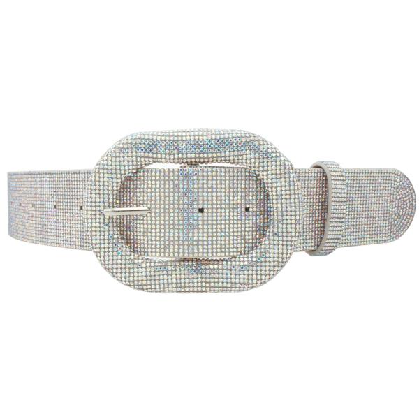 GLAM OUT RHINESTONE OVAL BELT