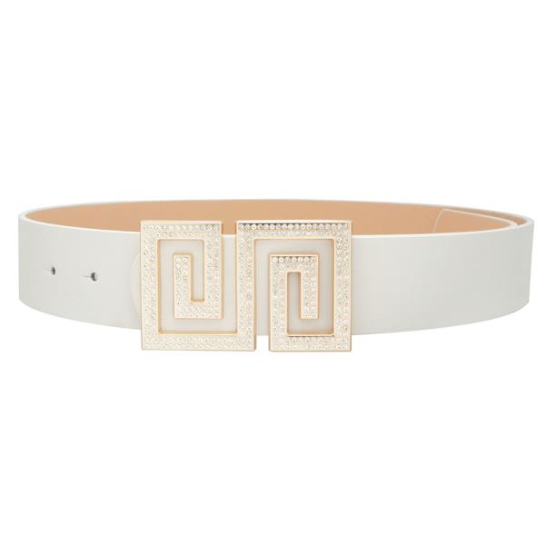 RS PAVE GREEK KEY BUCKLE BELT