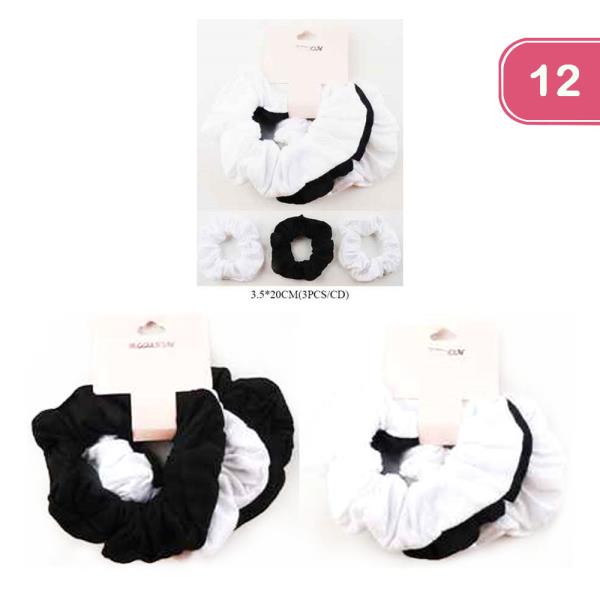 FASHION HAIR SCRUNCHIE (12 UNITS)