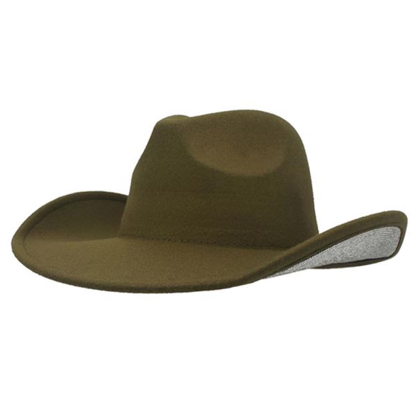 RS BOTTOM FAUX WOOL COWBOY HAT