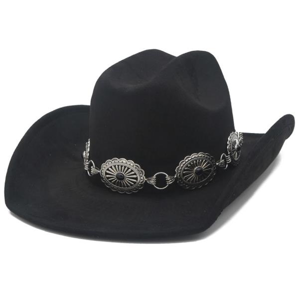 STONE ACCENT CONCHO BANDED COWBOY HAT