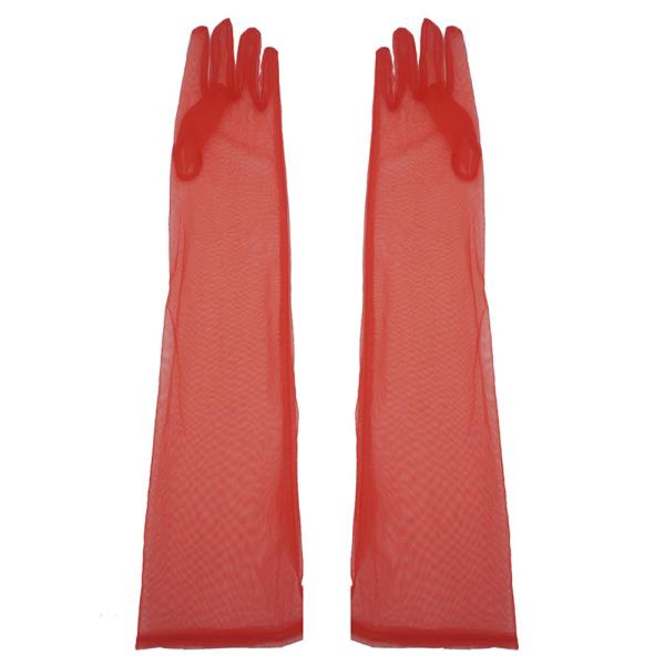BLACK MESH LONG GLOVES