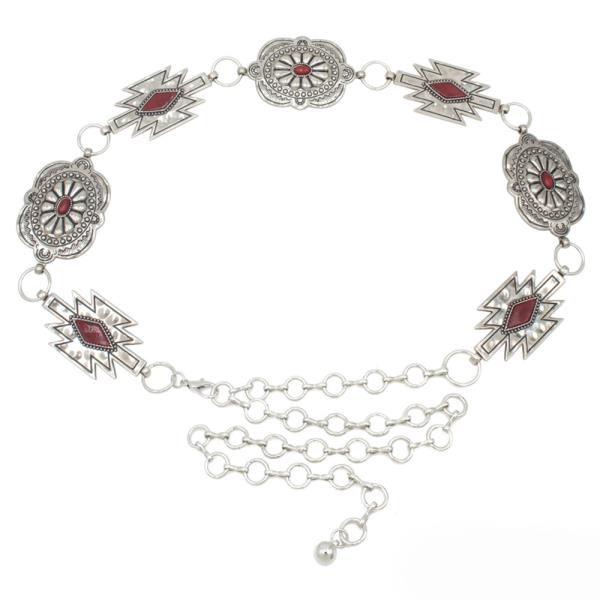 WESTERN AZTEC CONCHO CHAIN BELT