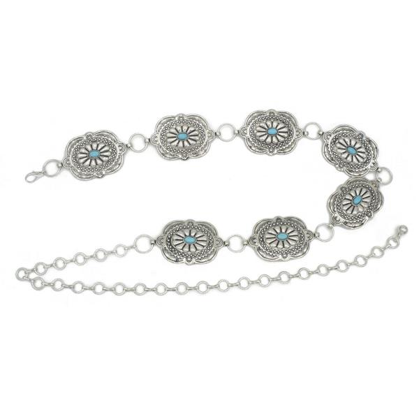 WESTERN STYLE METAL CHAIN BELT