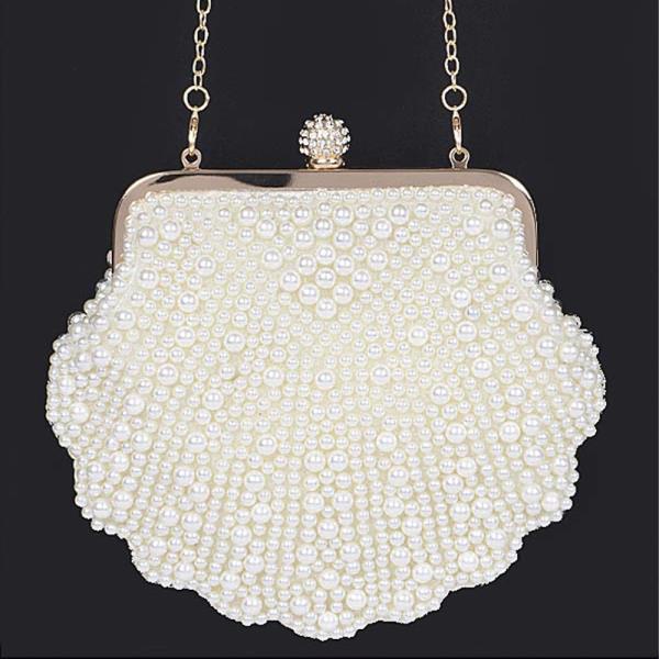 FAUX PEARL PARTY CLUTCH