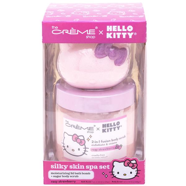 THE CREME SHOP HELLO KITTY SILKY SKIN SPA ROSY STRAWBERRY SET