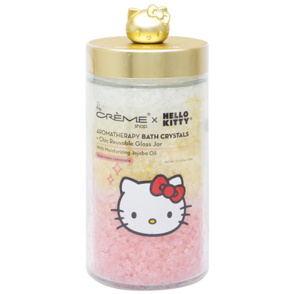 THE CREME SHOP X HELLO KITTY AROMATHERAPY WATERMELON LEMONADE BATH CRYSTALS W REUSABLE GLASS JAR