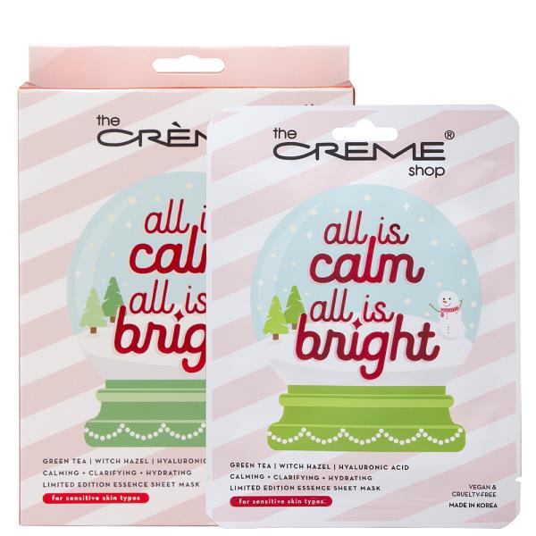 THE CREME SHOP ALL IS CALM ALL IS BRIGHT ESSENCE 5 PC SHEET MASK