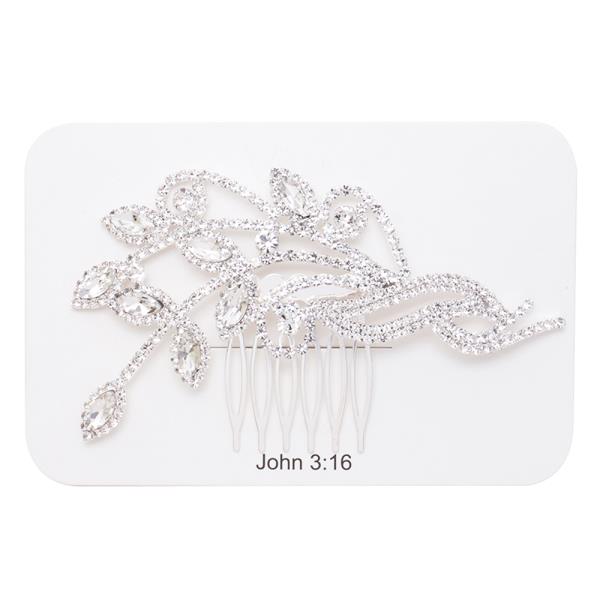 CRYSTAL PATTERN HAIR COMB