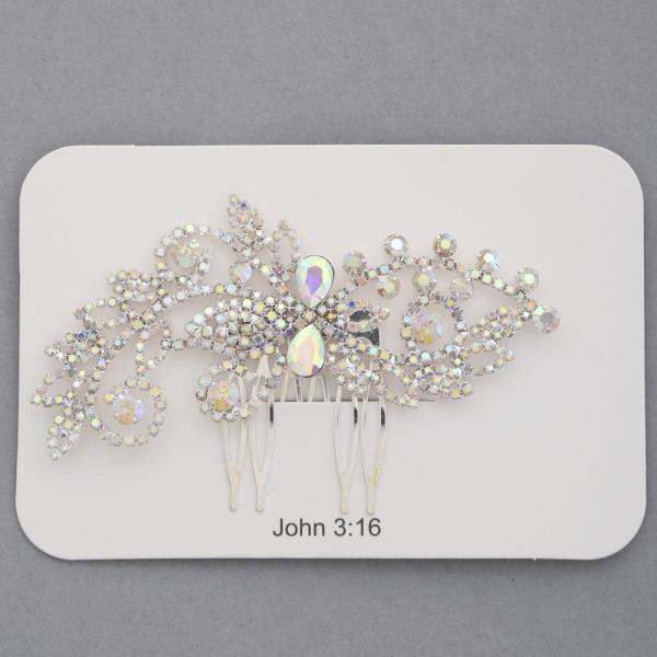 CRYSTAL STONE BRIDAL HAIR COMB