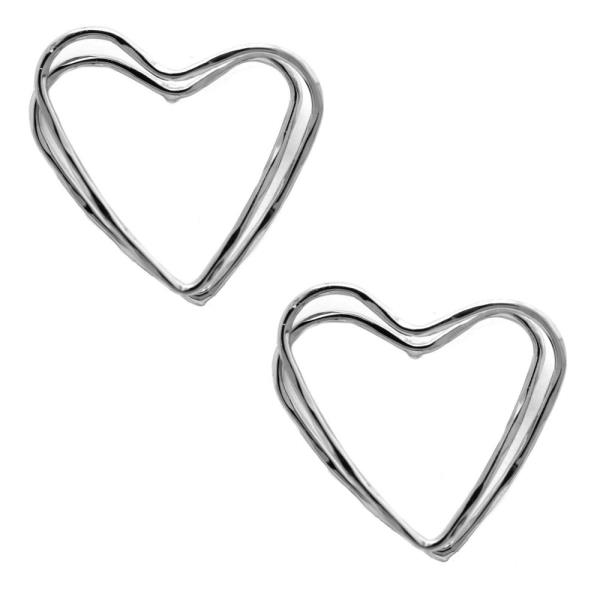 2 LINE HEART EARRING