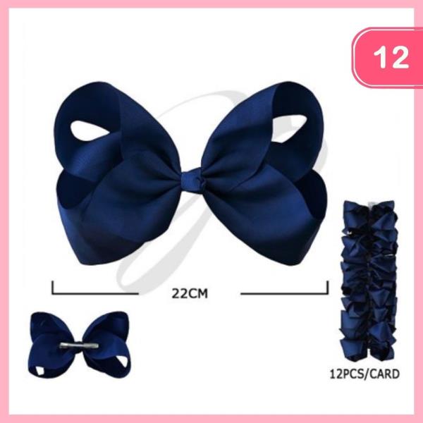 HAIR BOW CLIP (12 UNITS)