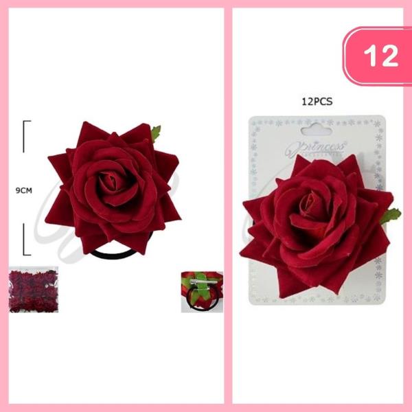 ROSE HAIR TIE (12 UNITS)