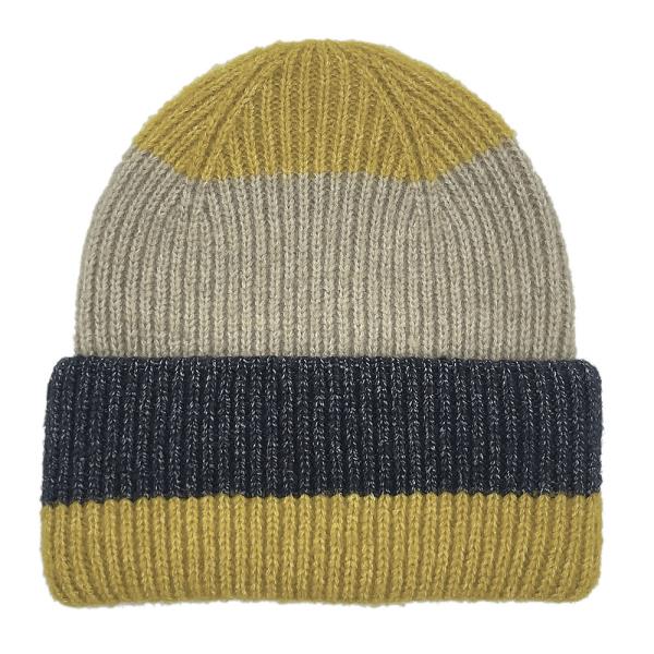 STRIPE RIBBED BEANIE