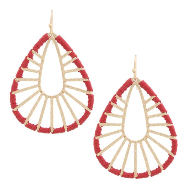 TEARDROP SUEDE WRAPPED EARRING