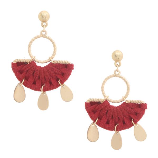 HALF CIRCLE TEARDROP DANGLE EARRING