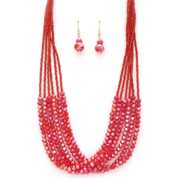 BEADED LAYERED NECKLACE