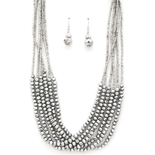 BEADED LAYERED NECKLACE