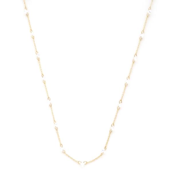 CRYSTAL BEAD METAL NECKLACE