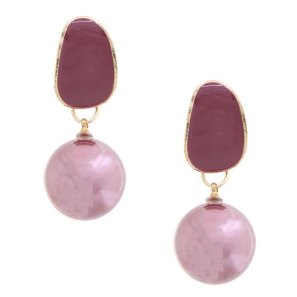BALL BEAD DANGLE EARRING