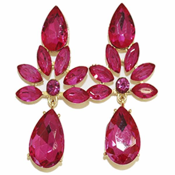 COLOR GEMSTONE PARTY EARRING