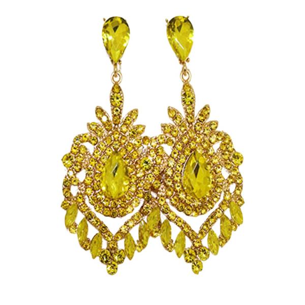 COLOR GEMSTONE PARTY EARRING
